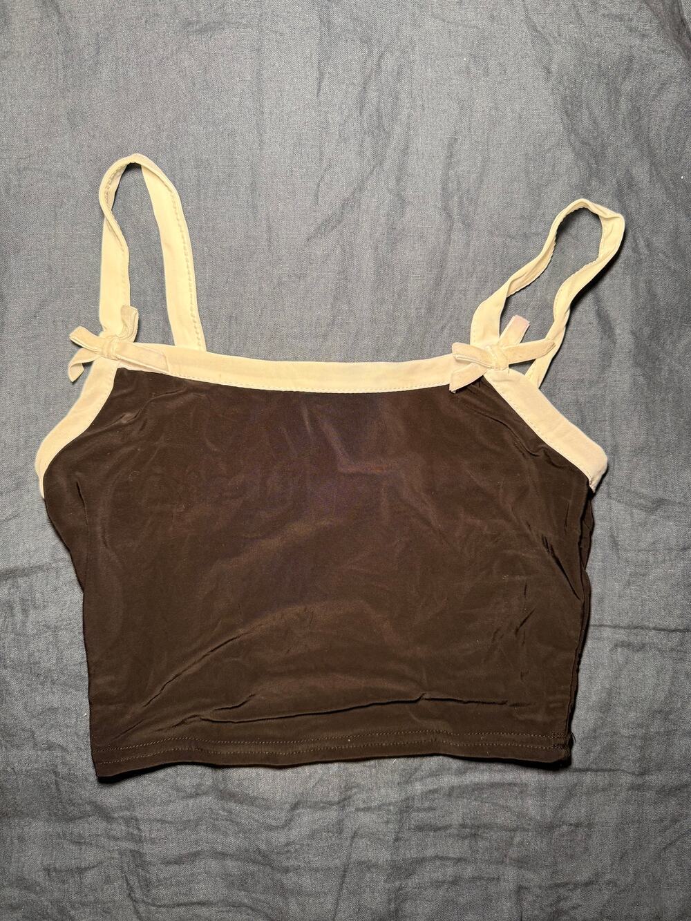 Black Bow Crop Tank